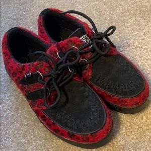 TUK red leopard creeper sneakers- vegan friendly
